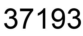 Number 37193 black image