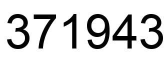 Number 371943 black image