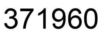 Number 371960 black image