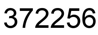 Number 372256 black image