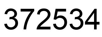 Número 372534 imagen negro