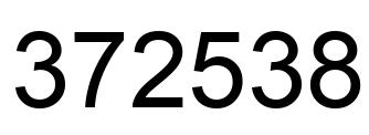 Number 372538 black image