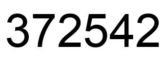 Number 372542 black image