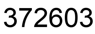 Number 372603 black image