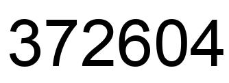 Number 372604 black image