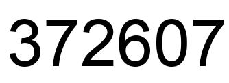 Number 372607 black image