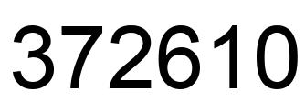 Number 372610 black image