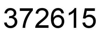 Number 372615 black image