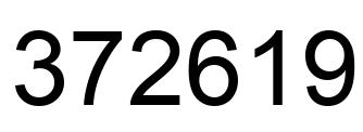 Number 372619 black image