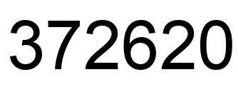 Number 372620 black image