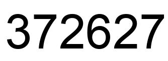Number 372627 black image