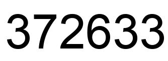 Number 372633 black image