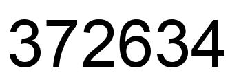 Number 372634 black image
