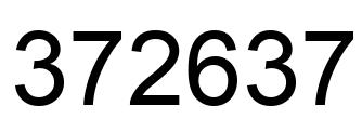 Number 372637 black image