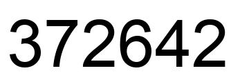 Number 372642 black image