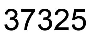Number 37325 black image