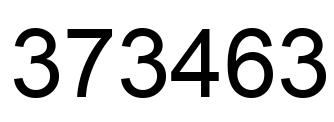 Number 373463 black image