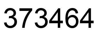 Number 373464 black image