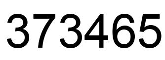Number 373465 black image