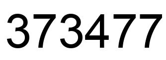 Number 373477 black image