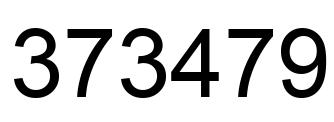 Number 373479 black image