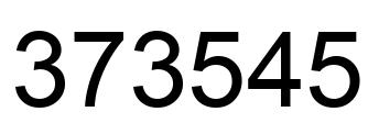 Number 373545 black image