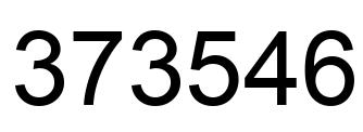 Number 373546 black image