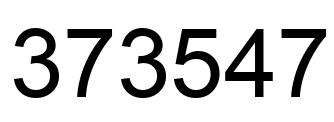 Number 373547 black image