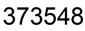 Number 373548 black image
