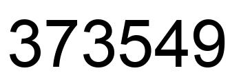 Number 373549 black image