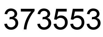 Number 373553 black image
