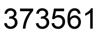 Number 373561 black image