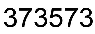 Number 373573 black image