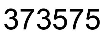 Number 373575 black image