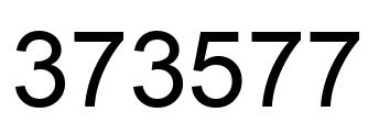 Number 373577 black image
