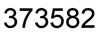 Number 373582 black image