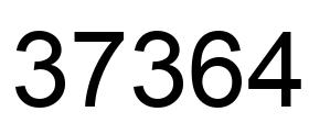 Number 37364 black image