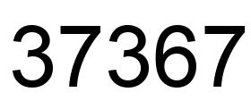 Number 37367 black image