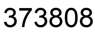 Number 373808 black image