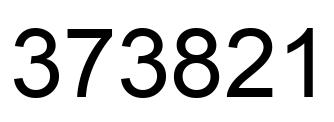 Number 373821 black image