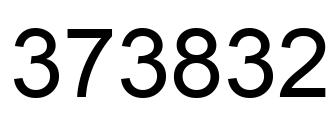Number 373832 black image