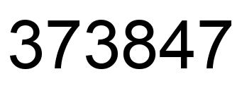 Number 373847 black image