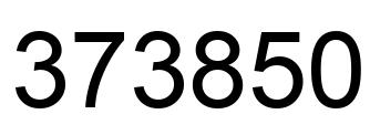 Number 373850 black image