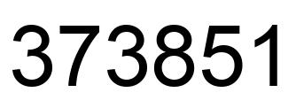 Number 373851 black image