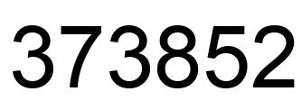Number 373852 black image