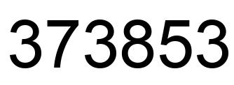 Number 373853 black image