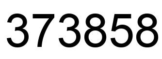 Number 373858 black image