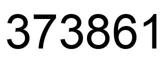 Number 373861 black image