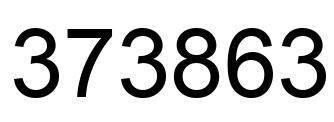 Number 373863 black image