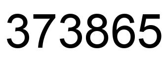 Number 373865 black image